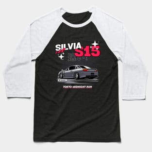 Nissan Silvia S15 Tokyo Midnight Run Baseball T-Shirt